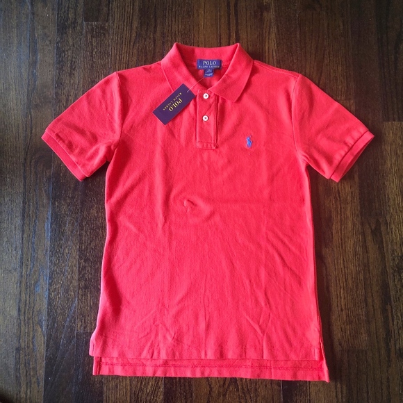 Medium 10-12 Ralph Lauren Boys Performance Striped Polo Shirt